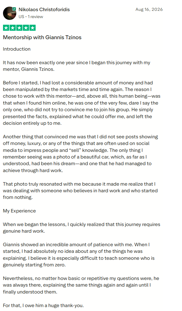 Nikolaos Christoforidis — Mentorship with Giannis Tzinos